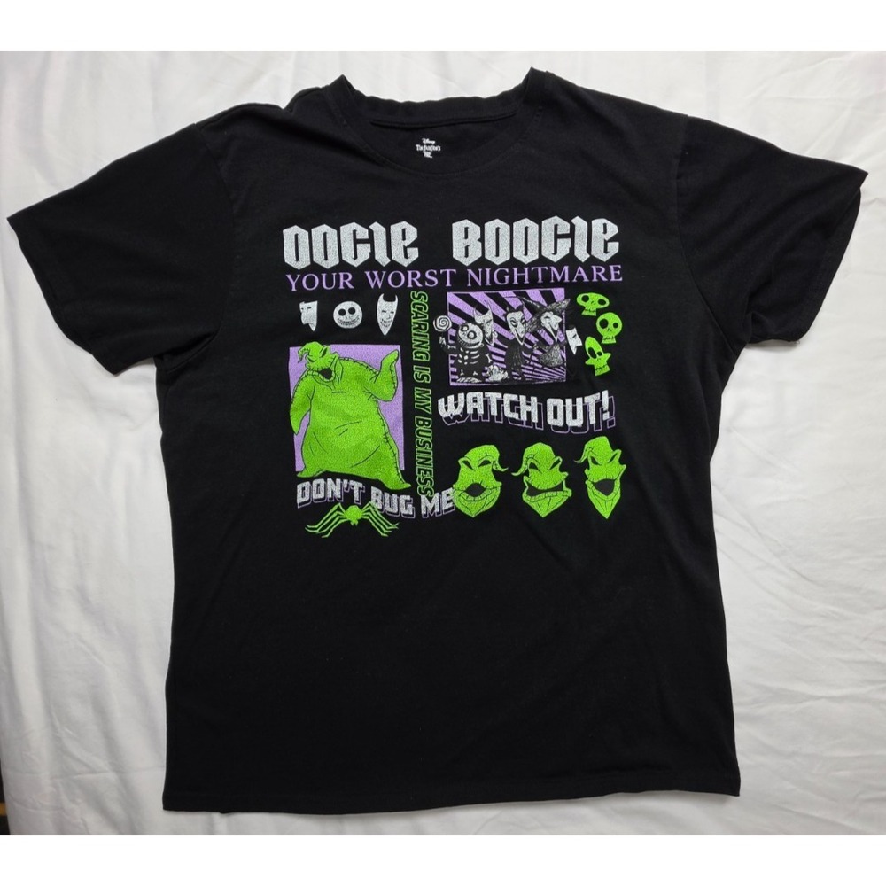 Disney Nightmare Before Christmas Oogie Boogie T Shirt Mens L Black Halloween